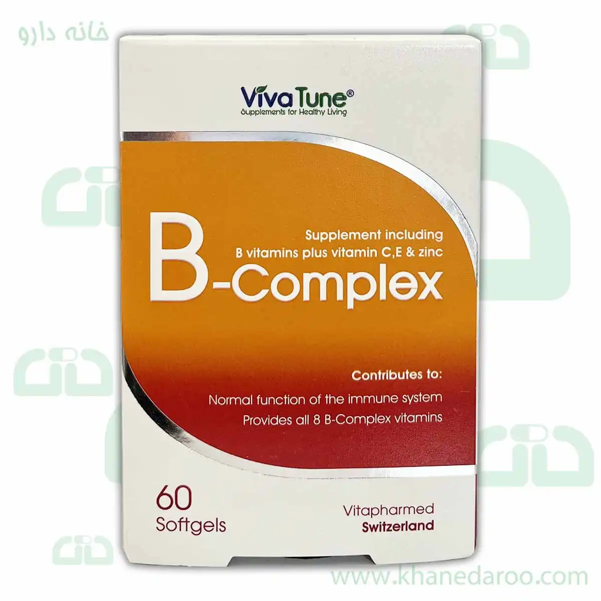 viva tune vitamin b complex 60 caps کپسول ویتامین ب کمپلکس ویواتیون 60 عددی